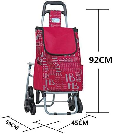 Количка за пазаруване ZUQIEE, Сгъваема количка за пазаруване с флорални принтом, количка за пазаруване от непромокаем