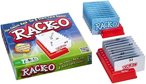 RACK-O Класическа игра на карти, Rack 'Em Score, в която семейството е забавно Racko печели ходове.HNGG_634T6344