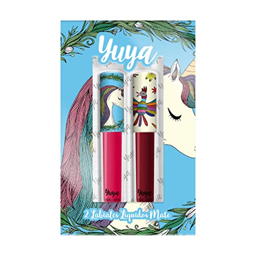 YuYa - Комплект от 2 течни червила, Me quiero - идеален дует за нанасяне върху устните - 2 мат течни червила