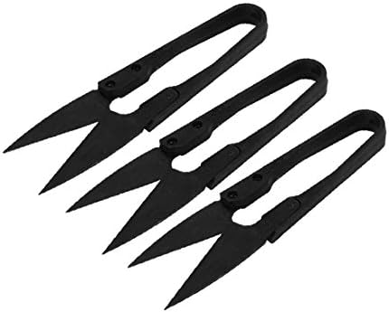 X-DREE, 3 предмет, Черно Пролетен Дизайн, Мини U-образна Бродерия, Подрязване, Портновские ножици за бродерия,