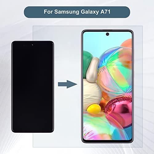 Super AMOLED е Съвместим с Samsung Galaxy A71 SM-A715F 6,7-Инчов LCD сензорен дисплей, Дигитайзер, сглобени