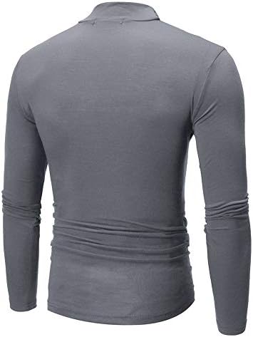 DSODAN 2022 Нови мъжки ризи с дълъг ръкав, приталенные Основни тениски, Блузи с имитация на шията, обикновена turtlenecks, Ежедневни Тениски
