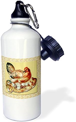 3розовая Кокошка, Я Яйцата Peeps и Вылупляющиеся Пилета-Спортна бутилка за вода, 21 унция, 21 унция, Боядисана