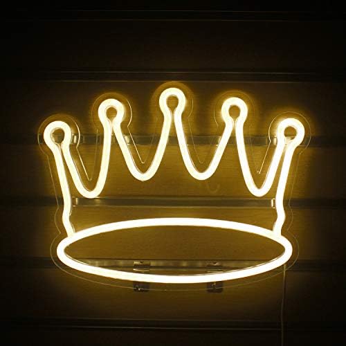 Wanxing Crown Неонови Надписи Crown Led Неонова реклама Топли бели Стенни Неонови Светлини Знак Изкуство Неонови