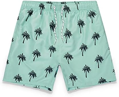 WENKOMG1 Мъжки къси Панталони, Тропически Плажни Шорти С Квадратни Штанинами И Принтом На съвсем малък, Хавайски