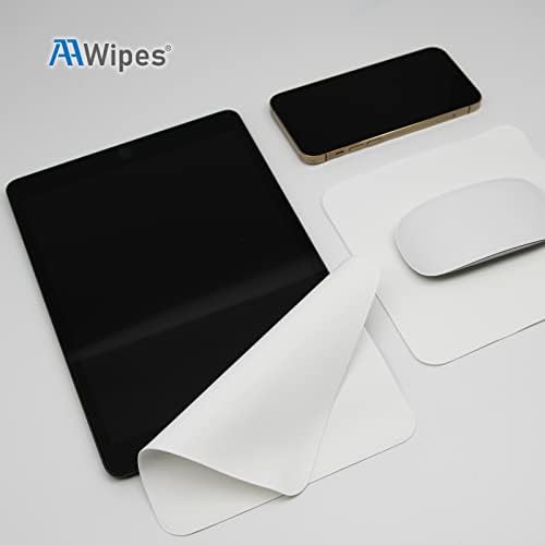 Кърпички за полиране на AAwipes 5 опаковки (с 6.3 X 6,3, бели, здрав), Съвместими с Apple iPhone, iPad, MacBook, iWatch, Меки и Неабразивные кърпички за почистване от микрофибър премиум-клас