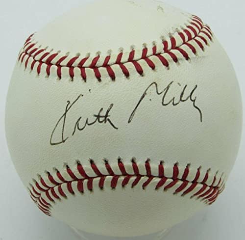 Кийт Милър Канзас Сити Роялз С автограф OAL Baseball 163000 - Различни предмети, с автограф от NFL