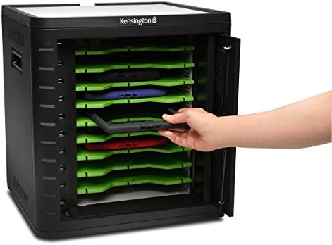 Кутия за зареждане и синхронизация Kensington - K67862AM за таблети с размер от 7 до 10 инча, iPad Air, iPad 4/3/2 и Galaxy Tab 3 (K67862AM) Черен