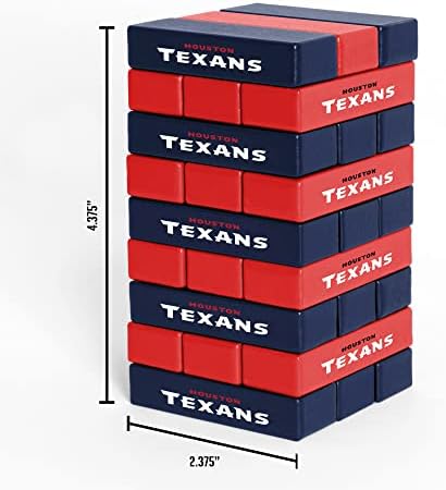 Rico Industries NFL Houston Texans Мини-Екипът на Travel Team Tower - Wood Game Stackem