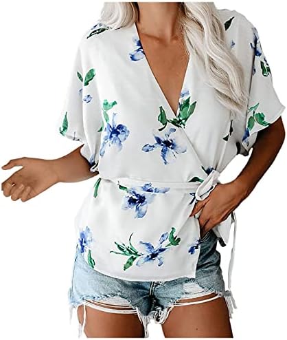 Блузи с аромат за Жени, Дамски Летни Блузи Свободно Намаляване на Женския Модерен Свободен ден за ден Жилетка