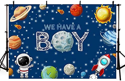 AIBIIN имаме Фон за момче за душата на детето Космически Тематичен Фон за душата на Детето Фон Космически Астронавт Galaxy Парти Планета, Галактика, на Фона на Космически
