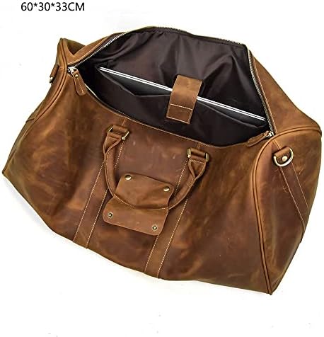 MJWDP Европейските и американските Модни големи чанти Голям Капацитет Мъжки Чанти, Пътни Чанти Ретро Багаж Двигатели (Цвят: C Размер на: 60 *30* 33 см)