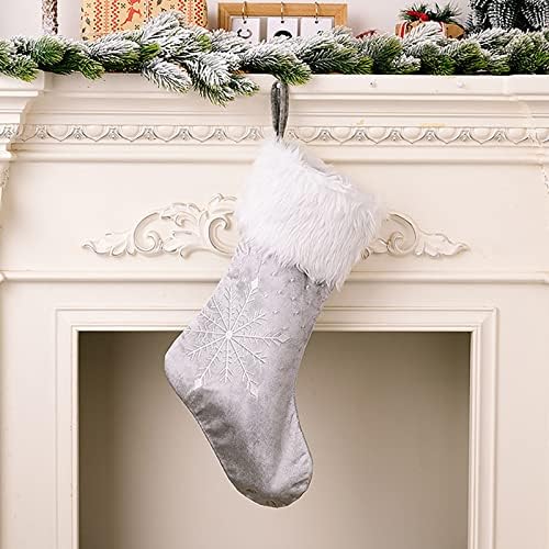 HHmei Коледна Украса Чорапи, Коледни Чорапи, Коледни Чорапи за Подаръци Пакети Декорации За прозорците SGCABIrvOkR2fP