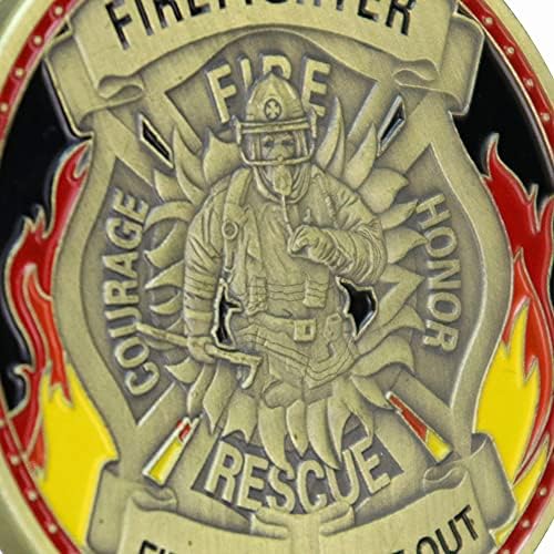 BHealthLife Firefighters Молитвен разговор Монета Пожарникар Спасителен екип е Първият в Последния Изход