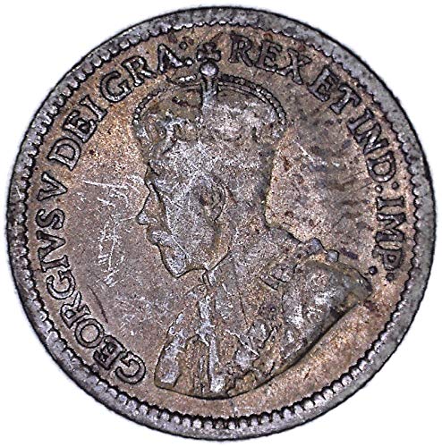 1912 CA George V с канадската награда DEI GRATIA KM 22 Сребърни и 5 цента е Много добро