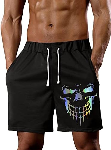 Мъжки Отразяваща Дантела с Изразителен принтом OYOANGLE Спортни Спортни къси панталони с джобове на кръста