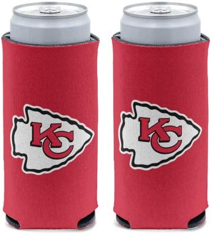 Охладител WinCraft NFL Kansas City Chiefs Slim Can Cooler, Цветовете на отбора, Един Размер