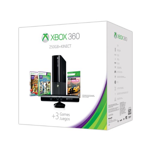 Комплект за Xbox 360 E 250GB Kinect Holiday Value Пакет