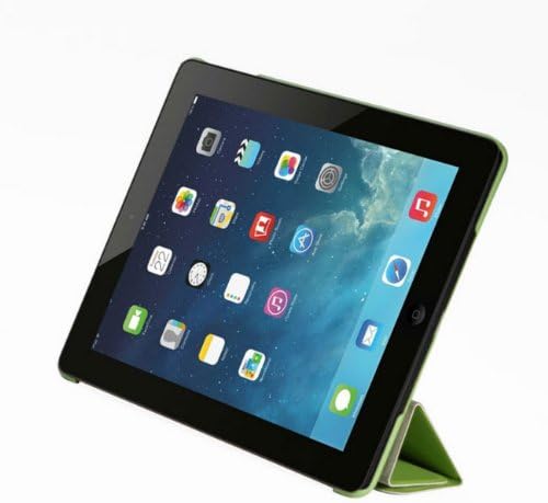 Ултра тънък калъф-книжка със стойка от изкуствена кожа и максимална мощност за Apple iPad 5, iPad Air Зелено
