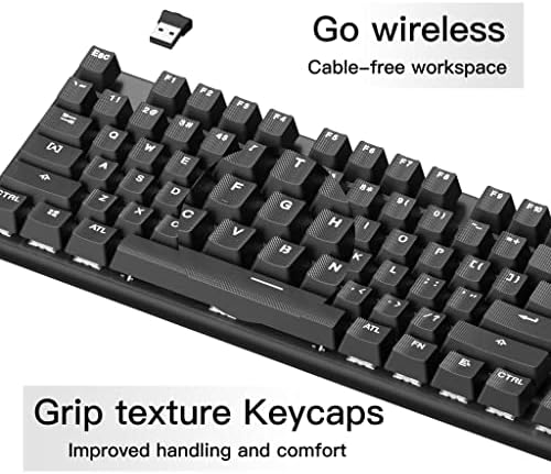 Безжична ръчна клавиатура Hexgears G5 2.4 G, 104 клавиша, безжична и кабелна връзка Type-C, пълен размер,