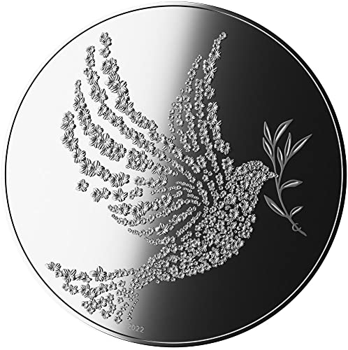 2022 DE Модерна Възпоменателна монета PowerCoin Гълъб на мира 1 Унция Сребърна монета 2$ Ниуе 2022 1 Унция Proof