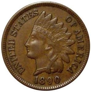 Пени на формата на главата индианците (монета) 1890 г. работата на Накхама