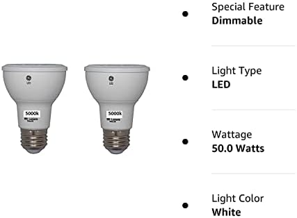 GE Classic 2 набор от led лампи с мощност 50 W, с регулируема яркост Par20 в еквивалент (дневна светлина)