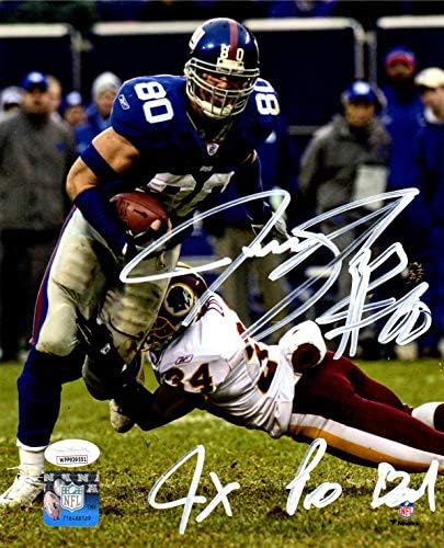 Джеръми Шокира с автограф и надпис 8x10 снимка New York Giants JSA COA