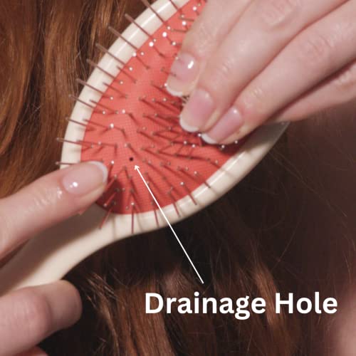 Sheila Stotts Untangle Brush - Четка за разнищване на косата с отвор за оттичане - За разнищване на влажна или Суха коса, За жени, мъже и деца със всички видове коса (Дължина 8,5 Шири