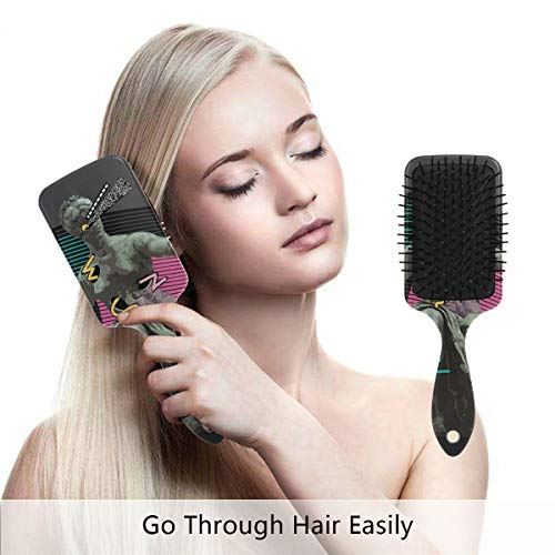 Четка за коса на въздушна възглавница Vipsk, Пластмасова с цветни графити, Подходящи за добър масаж и Антистатични разнищване на Косата, подходящ за суха и мокра коса,