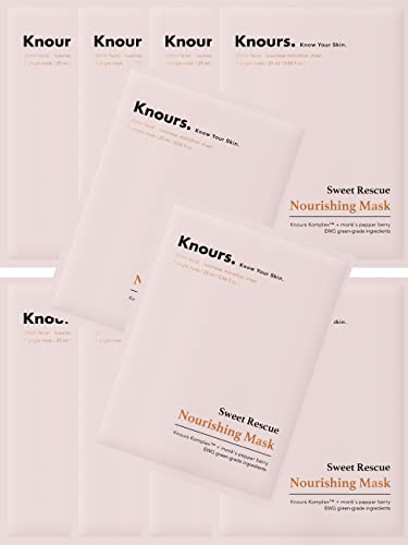 Knours - Подхранваща маска Sweet Rescue | Енергизиращ Маска с Розова вода, Хидратиращи, Осветляющая, Подмладяване,