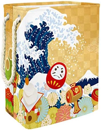 Inhomer Японската Коледна Картичка 300D Оксфорд PVC, Водоустойчив Кошница За Дрехи, Голяма Кошница за Дрехи