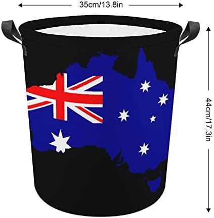 Карта на Хартата на Австралия Кошница за Дрехи, Кошница За Дрехи, Чанта За Съхранение на Бельо, Сгъваема Висока