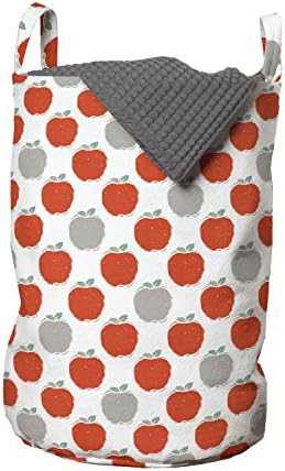 Чанта за дрехи Ambesonne Fruits, Схематичные Силуети плодове, Рисуване Ябълки в разцвет на Еднакво облегалката,