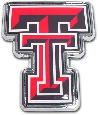 Texas Технически Университет Червен Рейдерский Цвят TT Хромиран Метал Премиум Клас NCAA, Колеж Автомобил, Камион, Мотоциклет Емблема