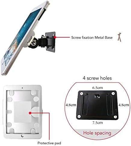 Монтиране на стена за iPad е 9,7 инча (6-то, 5-то поколение, Air 1 и 2, Pro), Противоугонный катинар и ключ,