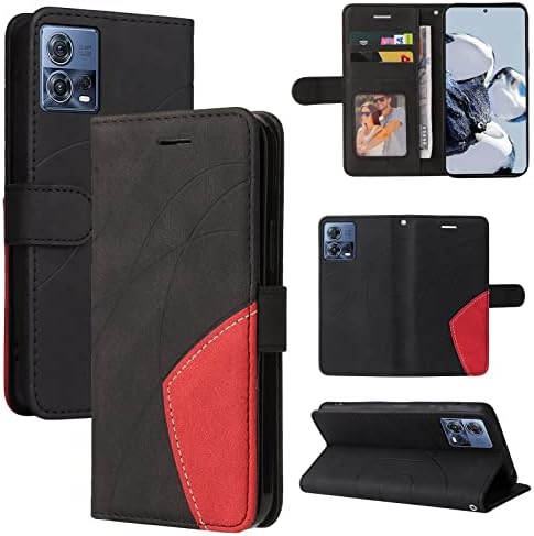 Чанта-портфейл с панти капак за телефон, съвместим с кожен калъф-портфейл Motorola Edge 30 Fusion, с държач