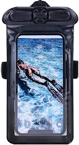 Калъф за телефон Vaxson Черно, Съвместим с водоустойчив калъф Canon Vixia HF-R800 Dry Bag [Без защитно фолио