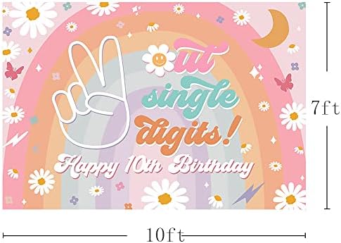 AIBIIN 10x7ft С 10-ия Рожден Ден На Едноцифрени Числа Фон за Момичета, Това е Моят 10-Годишен Рожден Ден Фон