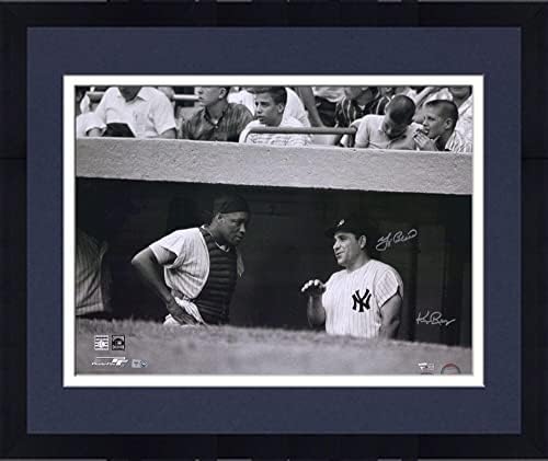 Бункер с размери 16 x 20 Йога Берры Ню Йорк Янкис в рамка с автограф Элстона Хауърд и Снимка с подпис на фотограф