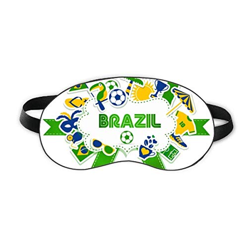 Футбол Бразилия Културен Сън Щит За Очите Мека Нощна Превръзка На Очите Сянка На Кутията