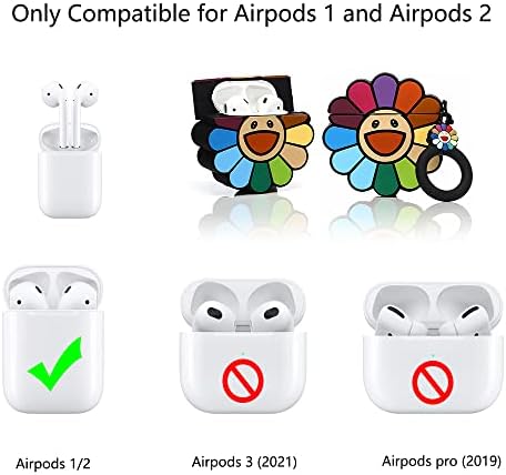 Силиконов Cartoony калъф с брелоком за Airpods 1 и 2, Дизайн характер, с 3D Анимация Suublg, Сладък Калъф, Защитни Калъфи, Аксесоари, Съвместими със слушалки AirPods
