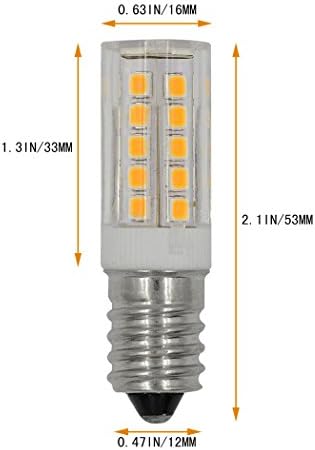 Led лампи Reelco Mini E12 Мощност от 5 W Лампи C7 Топло Бял цвят 3000 До 120 В, Свещници, Еквивалент на 40 W