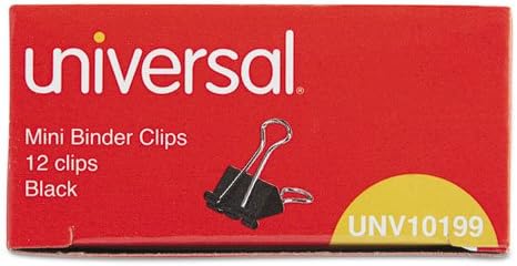 Универсални продукти - Универсален мини-скоби за подвързване, стоманена тел, 1/4 капсула, ширина 1/2 инча, черен