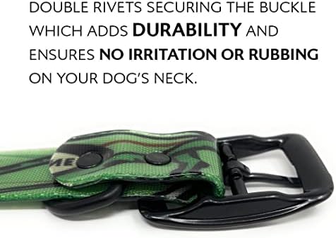 Камуфляжный ловен нашийник за кучета с черна обкова | за Малки, Средни, Големи или XL кучета (Large)
