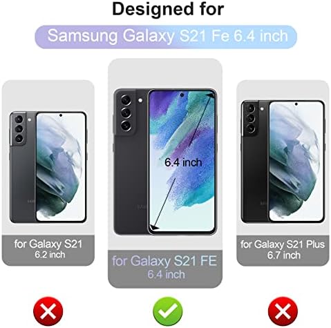 Калъф Yeriyerr за Samsung Galaxy S21 Fe Калъф-портфейл, Магнитен флип калъф от изкуствена кожа с притежателите