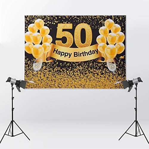 PartyKindom 50th Birthday Декоративен Фон, Фон за Парти по случай рождения Ден на Украсата на Парти за рожден