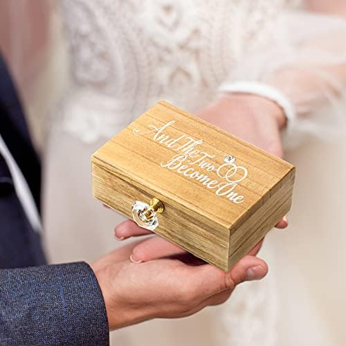 Кутия за Годежни Пръстени Кутия за приносителя на пръстените И Двамата Стават едно Цяло, г-Н и г-жа Даймънд Дървена Кутия за Годежни Пръстени Титуляр за Сватбен Дек?