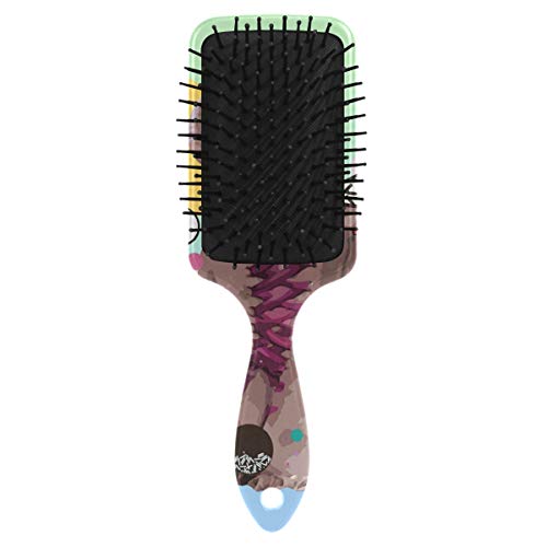Четка за коса на въздушна възглавница Vipsk, Пластмасова с цветни графити, Подходящи за добър масаж и Антистатични
