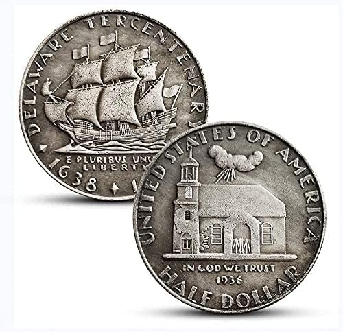 1638 Съединените Щати Делауеър 300-Годишнината на една Сребърна Монета в Полдоллара Антични Монети, Чуждестранна Копие за Домашния интериор на Офис